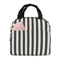 thumbnail image 1 of Easygdp Black And White Thick Stripes Bolsa Térmica Premium - Tela Oxford Impermeable, Gran Capacidad, Bolsillo Frontal, Unisex para Trabajo, Escuela, Actividades al Aire Libre y Picnics, 1 of 8
