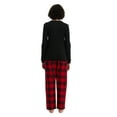 thumbnail image 5 of GLOBAL Women's Cotton Knit Top Flannel Pants Sleepwear Matching Pajamas for Couple Pjs for Family, Size S-3XL, 5 of 6