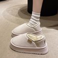 thumbnail image 2 of Zapatos cálidos de algodón con forro peludo Pallene para mujer, zapatos de plataforma de felpa antideslizantes a la moda para exteriores de invierno, cómodas zapatillas de algodón para el hogar, 2 of 4