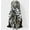 Silver, variant on Women's Square Satin Scarf with Mixed Animal Print Pattern and Lightweight Silky Texture - Silver