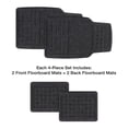 thumbnail image 3 of SafeGuard Carpeted Onyx Squares Universal Fit Needlepunch Car Floor Mats 4 Pack, 3 of 12