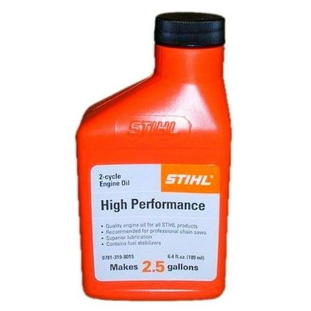 - STIHL 0781 319 8015 6.4 Ounce High Performance 2 Cycle Engine Oil, 1 Pack