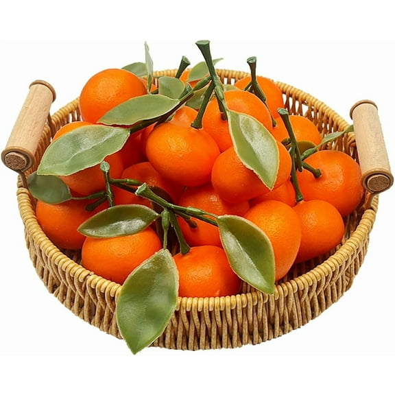 6PCS Fake Tangerine Orange Artificial Fruit Orange Artificial Fruit Simulation Decorative Lifelike Festival Party Home Kitchen Realistic Model