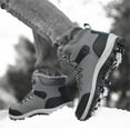 thumbnail image 7 of Men's Lightweight Snow Boots Men Winter Warm Lining Anti-Slip Mid Top Leather Sneakers for Hiking Working Driving Outdoor Trekking Hiker Shoes, 7 of 7