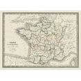 thumbnail image 2 of Monin 32x25 White Modern Wood Framed Museum Art Print Titled - Thirty Two Provinces France - Monin 1839, 2 of 4
