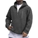 thumbnail image 2 of MHFRRA Sudadera con Capucha para Hombre, con Estampado Gráfico de Verso Retro, Media Cremallera, para Uso Informal Gris, 2 of 6