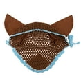thumbnail image 3 of Gorro de oreja / red / capucha de ganchillo de shamjiam Algodón Caballo Velo Mosca, 3 of 7