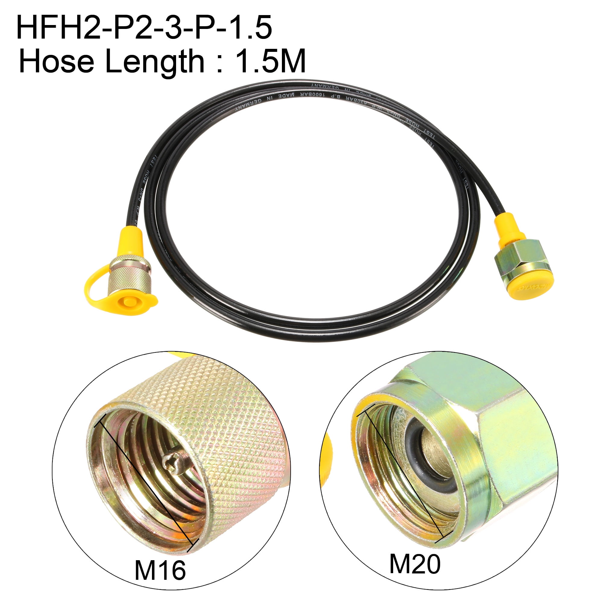 Hydraulic Hose , Female Quick Fitting M16 to Female M20x1.5 , 40Mpa 1