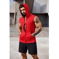 thumbnail image 4 of COOFANDY Workout Hooded Tank Tops Men Bodybuilding Muscle T Shirt Sleeveless Gym Hoodie Zipper Boxing Tanks, 4 of 6