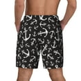 thumbnail image 3 of Sigee Anchor Print Mens Swim Trunks with Compression Liner Quick Dry Swim Stretch Beach Shorts with Pockets,S-3XL, 3 of 7