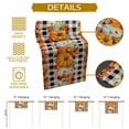 thumbnail image 6 of Burlap Table Runner 90 Inches Long,Fall Orange Maple Leaf Thanksgiving Pumpkin Watercolor Non-Slip Kitchen Table Runners for Dining Room Everyday Use Party Table Decorations Black Plaid, 6 of 9