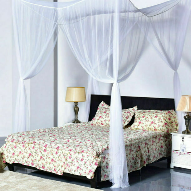 4 Corner Post Bed Canopy Curtains, Queen Bed Canopy Curtains