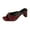 Wine, variant on Women's Square Toe Bowknot Stiletto High Heels Slide Sandals Party Daily Wear Slip On Shoes Women's Fashion Casual Comfortable New Style Solid Color Bow Square Toe Open Toe High Heels