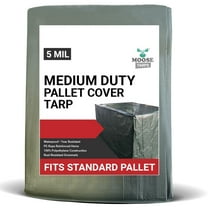 Moose Supply Medium Duty Waterproof Pallet Tarp Cover Green 4 x 4 x 5 Pallet Cover Tarp