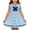 D Light Blue, variant on LOOK! Auroural Children's Plaid Lapel Short Sleeved Dress Girls' Summer College Style Casual And Comfortable Dress(2-8Y)