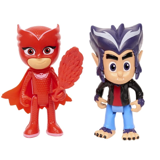 Figuras de acción PJ Masks Hero & Villain, paquete de 2 unidades, Owlette & Howler