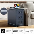 thumbnail image 6 of PLAMLE End Table with 3 Drawers for Living Room,Nightstand Sofa Side Table with Charging Station,End Table., 6 of 6