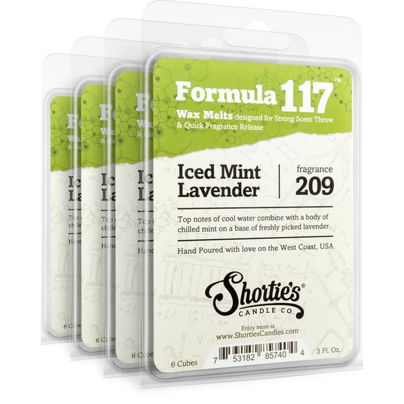 Iced Mint Lavender Wax Melts Bulk Pack - Highly Scented   Essential & Natural Oils - Shortie's Candle Company