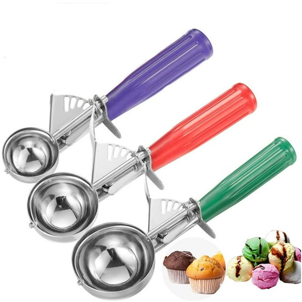 Ice Cream Scoops Set 3 PCS Ice Cream Scoops Trigger Cookie Scoop