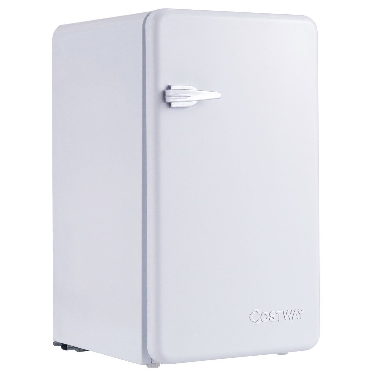 Costway 3 2 Cu Ft Retro Compact Refrigerator W Freezer Interior Shelves Handle White Canada Costway 3 2 Cu Ft Retro Compact