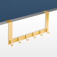 thumbnail image 2 of Door Coat Hook With 6 Aluminium Clothes Hooks For 35-45mm Thick Door Punch-free Door13cm, 2 of 5