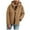 Khaki, variant on Winter Coats for Women Style Oversize Zip Up Hooded Long Sleeve Coat With Pockets For Casual Outdoor Wear Comfort And Warmth In Cold Weather Fashion Outerwear Winter Jackets for Women