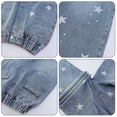 thumbnail image 6 of Coerni Girls Baggy Y2K Jeans Elastic Waisted Straight Wide Leg Denim Pants with Star Print Trendy Streetwear Boyfriend Skater Pants, 6 of 9