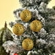 thumbnail image 1 of Christmas Ornament Balls Hollowed Out Gold Plastic Hanging Decor for Holiday Tree Party Wedding Indoor Outdoor Festive Decoration Set, 1 of 6