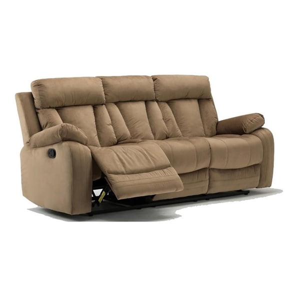 Titan Furnishings Transitional Microfiber Fabric Sofa in Beige