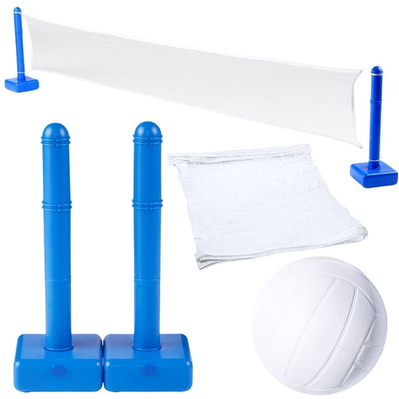 Swimline 20' Volleyball Weighted Net Support Swimming Pool Game - White/Blue