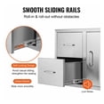 thumbnail image 4 of Outdoor Kitchen Drawers 32.5" BBQ Island Combo - Access Door & Double Drawers, Stainless Steel Handles, Paper Towel Rack, 4 of 7