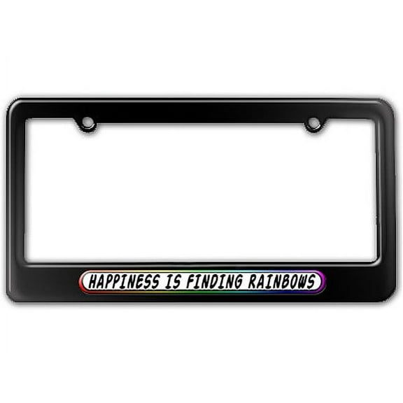 Happiness Is Finding Rainbows - Gay Lesbian License Plate Frame