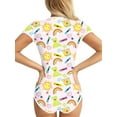 thumbnail image 3 of Aunavey Romper Onesie Pajamas Bodysuit Women Adult Snap Crotch Bodysuit Shorts, 3 of 7