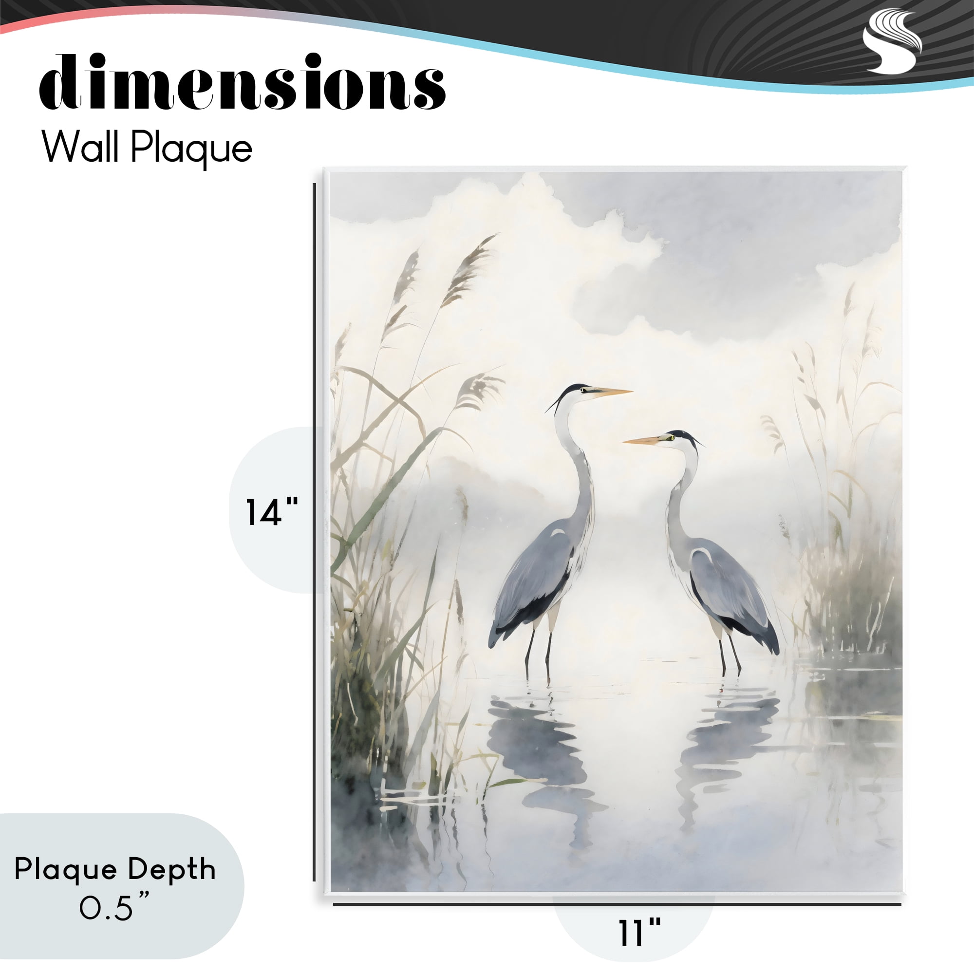 Stupell Industries Serene Wetlands Heron Reflections Wall Plaque Art, design by Creative Studio