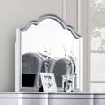 thumbnail image 4 of Glam Beautiful Silver Finish 6pc Bedroom Set Fabric Upholstered King Size Bed Dresser Mirror Nightstands Chest Furniture, 4 of 10