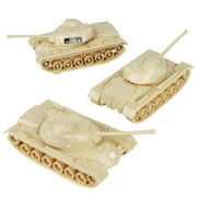 Timmee Toy Tanks For Plastic Army Men Tan Ww2 3Pc Made In Usa