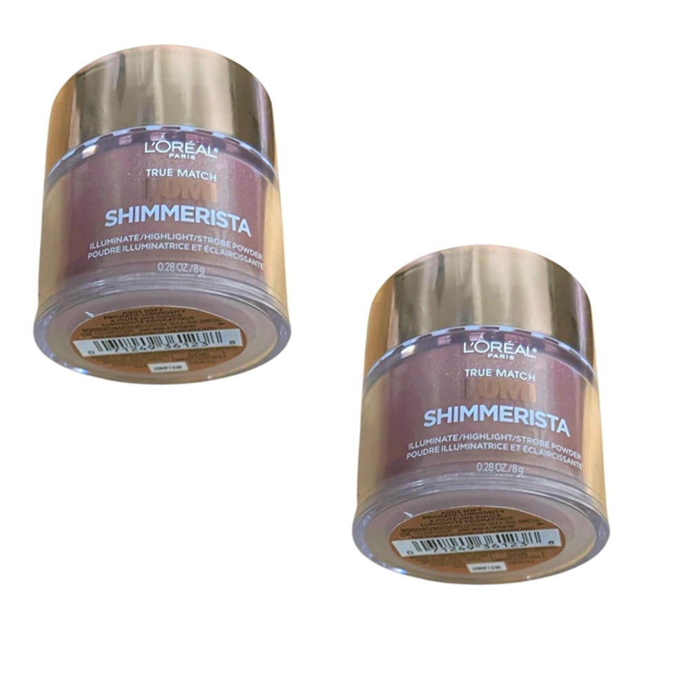 Pack of 2 L'Oreal Paris True Match Lumi Shimmerista Loose Highlighting Powder, Sunlight # 506