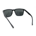 thumbnail image 4 of Mens Rectangular Minimal Horn Rim Sporty Gentlemanly Sunglasses Shiny Black - Black, 4 of 4
