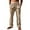 Khaki, variant on Men Pants Men's Casual Loose Straight Pants with Vertical Stripes for Everyday Comfort and Modern Fit Black 2XL
