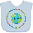 thumbnail image 3 of Inktastic Peace Love Earth Boys or Girls Baby Bib, 3 of 4