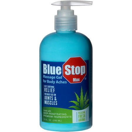 Blue Stop Max Massage Gel for Body Aches, 10 fl (Best Lotion For Muscle Pain)