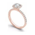 thumbnail image 2 of 1 Carat T.W. Diamond Cushion-Shape Single Halo 14kt Rose Gold Engagement Ring, 2 of 4