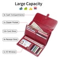 thumbnail image 2 of Beltzy Wallets for Women Leather with RFID Blocking Trifold Credit Card Holder with ID Window Zipper Coin Pocket Wallets for Women, 2 of 7