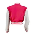thumbnail image 6 of Light Weight Jackets Womens Fashion Autumn Casual Patchwork Stand Collar Button Long Sleeve Pocket Coat Baseball Jackets for Women Trendy Hot Pink S, 6 of 6