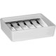thumbnail image 1 of Soap dish, ceramic dish stainless steel holder soap box, double drain, creative rectangular soap dish, soap dish for bathroom, 1 of 4
