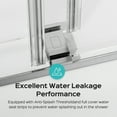 thumbnail image 5 of BARONAGE Double Sliding Shower Door 68-72" W x 76" H, Frameless Shower Doors with 3/8" (10mm) Thick Tempered Glass (No Soft-Close Buffer), Brushed Nickel, 5 of 10
