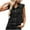 Black, variant on Ashirexll Womens Casual Tops, Sleeveless Tops for Women, Denim Casual Solid Color Summer Button V-Neck Blouse Tank