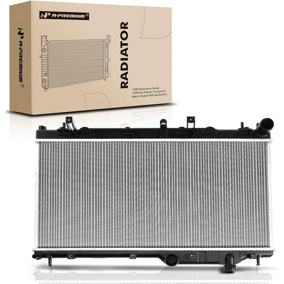 A-Premium Engine Coolant Radiator Assembly Compatible with Subaru Impreza 2008 2009 2010 2011 2012 2013 2014 H4 2.5L Turbocharged, Manual Transmission, Replace# 45119FG010