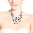 thumbnail image 2 of Flowing Layers of Simulated Blue Lapis-Lazuli Crystal on Silk Thread Necklace, 2 of 4