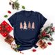 thumbnail image 2 of Gibobby Camisa navideña mujer Camiseta de manga corta con cuello redondo y estampado de Navidad para mujer(Marina,G), 2 of 5